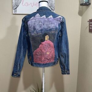 HP 🎉Vintage dickies branders hand painted denim jacket